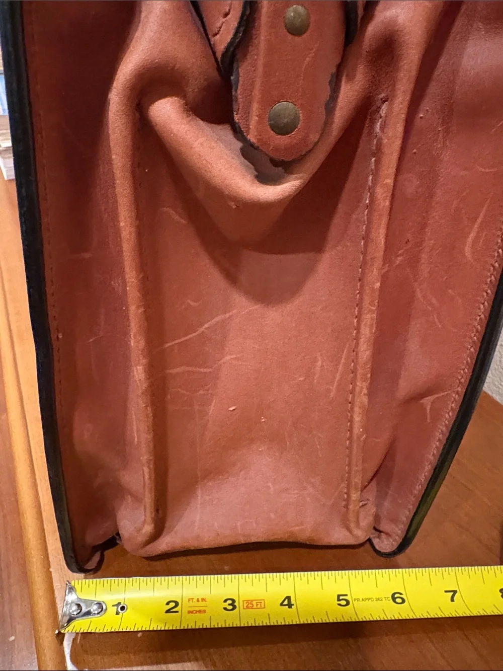 Vintage Schlesinger Men's Belting Leather Briefcase Bag in Cognac